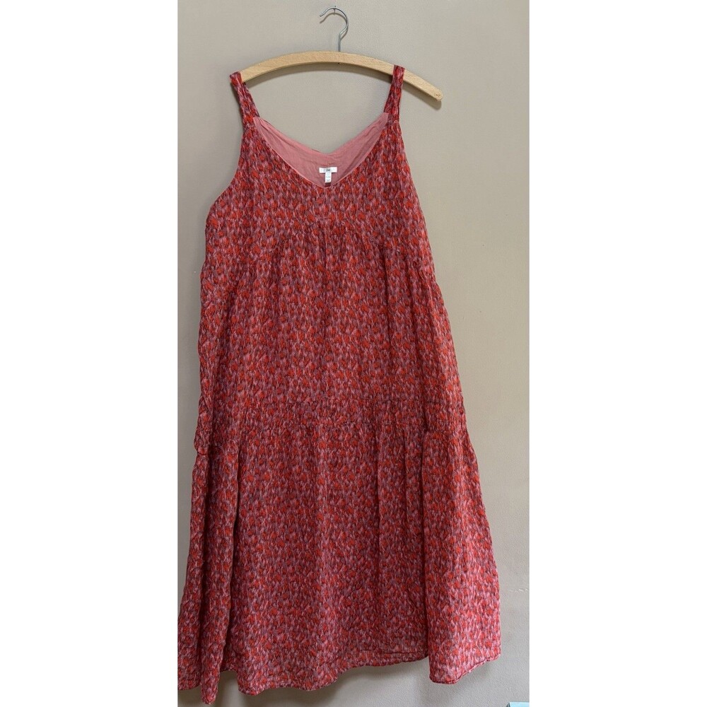 Joie Bondi Sleeveless Tea Rose 100% Cotton Flowy Maxi Dress Women’s Size XL Pink